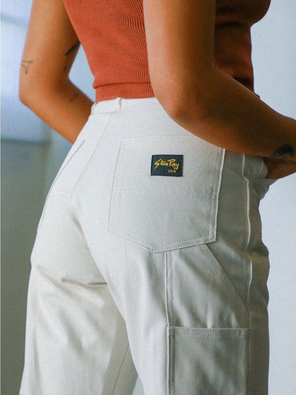 Stan Ray Cream Utility Carpenter Pants